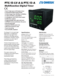 Thumbnail of document Data Sheet - PTC-13-A Programmable Dual Digital Timer, Universal Power